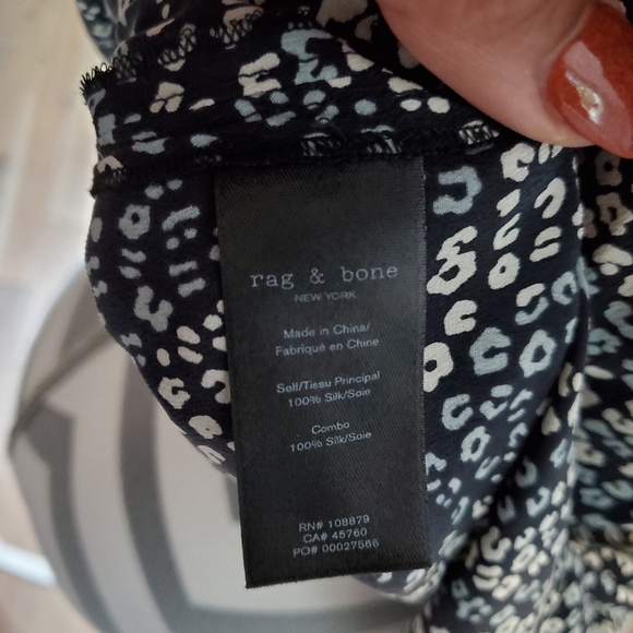 Rag & Bone Floral Silk Top SZ XS - Picture 6 of 7